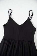 Load image into Gallery viewer, Black Spaghetti Straps Open Back Pleated Wide Leg Jumpsuit - Fashion Queen -  16