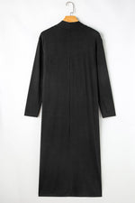 Load image into Gallery viewer, Black Split Long Cardigan and Skinny Pants Lounge Set - Fashion Queen - 10