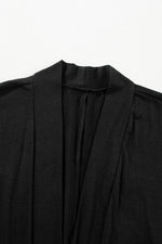 Load image into Gallery viewer, Black Split Long Cardigan and Skinny Pants Lounge Set - Fashion Queen - 12