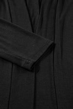 Load image into Gallery viewer, Black Split Long Cardigan and Skinny Pants Lounge Set - Fashion Queen - 13