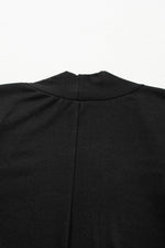 Load image into Gallery viewer, Black Split Long Cardigan and Skinny Pants Lounge Set - Fashion Queen - 14