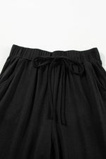 Load image into Gallery viewer, Black Split Long Cardigan and Skinny Pants Lounge Set - Fashion Queen - 16