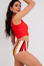 Load image into Gallery viewer, Black Square Neck Sleeveless Fashion Print Tankini Set - Fashion Queen - 29