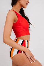 Load image into Gallery viewer, Black Square Neck Sleeveless Fashion Print Tankini Set - Fashion Queen - 6