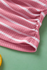 Load image into Gallery viewer, Black Stripe Contrast Round Neck Sleeveless Slim Top - Fashion Queen - 27