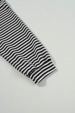 Load image into Gallery viewer, Black Stripe Drop Shoulder Puff Long Sleeve O Neck Plus Size T Shirt - Fashion Queen - 15