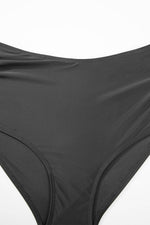 Load image into Gallery viewer, Black Stripe Plus Size Knot Cutout Ruffle Sleeve and High Waisted 2pcs Swimsuit - Fashion Queen - 11