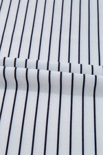 Load image into Gallery viewer, Black Stripe Ruffled Short Sleeve Crew Neck T Shirt Shift Mini Dress - Fashion Queen - 27