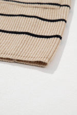 Load image into Gallery viewer, Black Stripe Shawl Neckline Open Cardigan with Pockets - Fashion Queen - 15