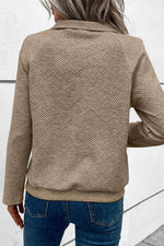 Load image into Gallery viewer, Black Textured Knit Buttoned Kangaroo Pocket Sweatshirt - Fashion Queen -  11