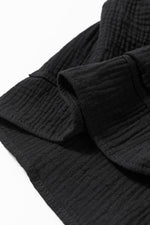 Load image into Gallery viewer, Black Textured Knotted Straps High Waist Wide Leg Romper - Fashion Queen - 14