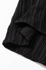 Load image into Gallery viewer, Black Textured Ruffled Sleeve V Neck Top - Fashion Queen - 10