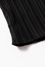 Load image into Gallery viewer, Black Textured Ruffled Sleeve V Neck Top - Fashion Queen - 9