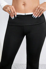 Load image into Gallery viewer, Black Thermal Lined Split Flare Leg Pants - Fashion Queen - 6