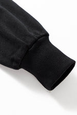 Load image into Gallery viewer, Black Tinsel Game Day Drop Shoulder Graphic Sweatshirt - Fashion Queen - 23