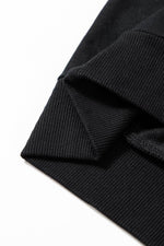 Load image into Gallery viewer, Black Tinsel Game Day Drop Shoulder Graphic Sweatshirt - Fashion Queen - 25