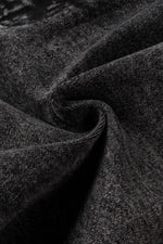 Load image into Gallery viewer, Black Vintage Washed Frilled High Waist Denim Shorts - Fashion Queen - 18