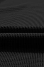 Load image into Gallery viewer, Black Waffle Knit Buttoned Long Sleeve Top - Fashion Queen - 16