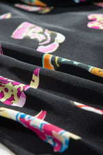 Load image into Gallery viewer, Black Western Cowgirl Boots Printed Satin Long Pajama Set - Fashion Queen - 13