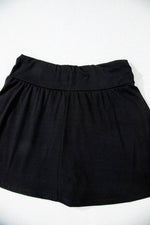 Load image into Gallery viewer, Black Wide Waistband Ruched Skort - Fashion Queen - 10