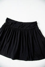 Load image into Gallery viewer, Black Wide Waistband Ruched Skort - Fashion Queen - 13