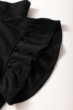 Load image into Gallery viewer, Black Zipper Flutter Sleeve Drawstring High Waist Jumpsuit - Fashion Queen - 24