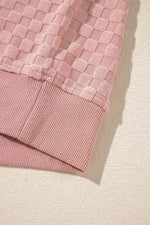 Load image into Gallery viewer, Blossom Checkered Textured Long Sleeve Top and Shorts Set - Fashion Queen - 11