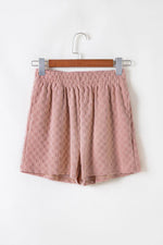 Load image into Gallery viewer, Blossom Checkered Textured Long Sleeve Top and Shorts Set - Fashion Queen - 7