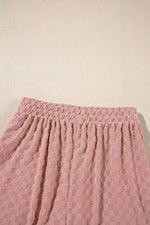 Load image into Gallery viewer, Blossom Checkered Textured Long Sleeve Top and Shorts Set - Fashion Queen - 9