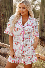Load image into Gallery viewer, Blossom Cowgirl Country Print Pajamas Set - Fashion Queen - 13