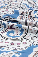 Load image into Gallery viewer, Blue Boho Paisley Print Off Shoulder Maxi Dress - Fashion Queen - 16