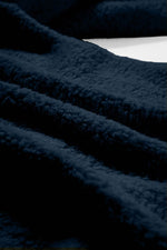 Load image into Gallery viewer, Blue Contrast Flap Pocket Single Breasted Teddy Coat - Fashion Queen - 18