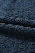 Load image into Gallery viewer, Blue Contrast Flap Pocket Single Breasted Teddy Coat - Fashion Queen - 27