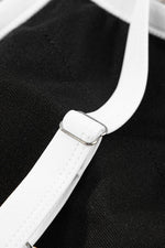 Load image into Gallery viewer, Blue Contrast Trim Crisscross Back High Waisted Bikini - Fashion Queen - 25