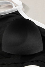 Load image into Gallery viewer, Blue Contrast Trim Crisscross Back High Waisted Bikini - Fashion Queen - 27