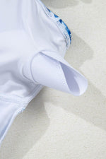 Load image into Gallery viewer, Blue Cutout Ruffled Spaghetti Strap One-Piece Swimwear - Fashion Queen - 21