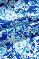 Load image into Gallery viewer, Blue Floral Puff Sleeve Babydoll Mini Dress - Fashion Queen - 18