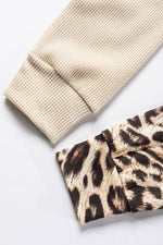 Load image into Gallery viewer, Bonbon Leopard Colorblock Waffle Knit Top - Fashion Queen - 24