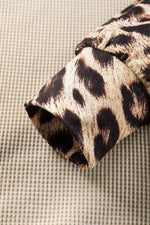 Load image into Gallery viewer, Bonbon Leopard Colorblock Waffle Knit Top - Fashion Queen - 25