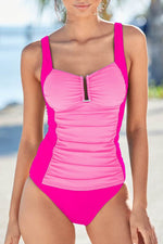 Load image into Gallery viewer, Bonbon Ruched Tummy Control Tankini 2pcs Swimsuit - Fashion Queen - 7