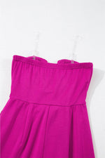 Load image into Gallery viewer, Bright Pink Bowknot Strapless Wide Leg Jumpsuit - Fashion Queen - 12