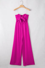 Load image into Gallery viewer, Bright Pink Bowknot Strapless Wide Leg Jumpsuit - Fashion Queen - 9