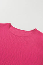 Load image into Gallery viewer, Bright Pink Ruffled Short Sleeve Plus Size Top - Fashion Queen - 24