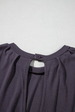 Load image into Gallery viewer, Bristol Black Knit Open Back Cap Sleeve Drawstring Romper - Fashion Queen -  12