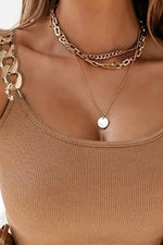 Load image into Gallery viewer, Brown Gold Chain Straps Rib Knit Tank Top - Fashion Queen - 3