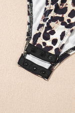 Load image into Gallery viewer, Brown Leopard Print U Neck Sleeveless Bodysuit - Fashion Queen - 12