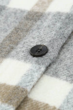 Load image into Gallery viewer, Brown Plaid Print Pocket Women Shacket - Fashion Queen - 12