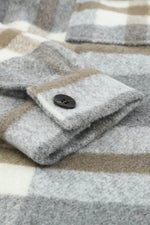 Load image into Gallery viewer, Brown Plaid Print Pocket Women Shacket - Fashion Queen - 13