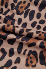 Load image into Gallery viewer, Brown Spaghetti Straps Ruched Leopard Bodysuit - Fashion Queen - 6
