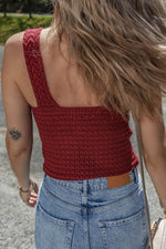 Load image into Gallery viewer, Burgundy Cable Knit Pointelle Slim Fit V Neck Sweater Vest - Fashion Queen - 2